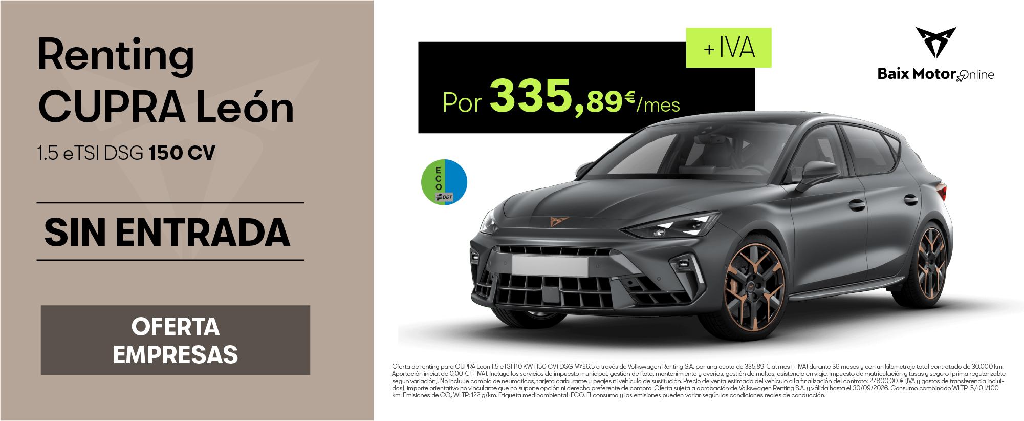 Renting CUPRA león